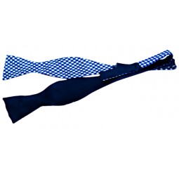Tartan-Checked Double Sided Bow Tie